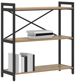 vidaXL Βιβλιοθήκη artisan δρυς 80 x 30 x 83 εκ Επεξεργασμένο ξύλο