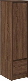 vidaXL Ντουλάπι Καφέ Δρυς 29,5x34x119,5 εκ. Επεξεργασμένο Ξύλο