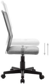 vidaXL Καρέκλα Γραφείου Γκρι 44 x 52 x 100 εκ. Διχτυωτό Ύφασμα