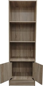 Βιβλιοθήκη Tekaro I pakoworld σε sonoma απόχρωση 57x33x180εκ