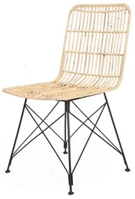 Καρέκλα Τραπεζαρίας KM 0300037 Natural (45x55x85) Soulworks Rattan, Metal