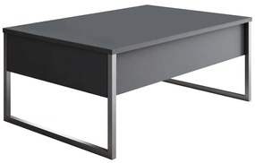 Τραπέζι Σαλονιού Luxe 618BLY1350 90x60x40cm Anthracite-Silver