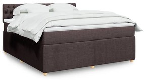 ΚΡΕΒΑΤΙ BOXSPRING ΜΕ ΣΤΡΩΜΑ ΣΚΟΥΡΟ ΚΑΦΕ 180X200 ΕΚ ΥΦΑΣΜΑΤΙΝΟ 3287545