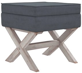 vidaXL Σκαμπό Αποθήκευσης Σκούρο Γκρι 45 x 45 x 49 εκ. Βελούδινο
