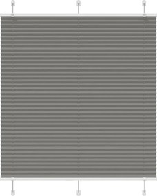 vidaXL Πλισέ περσίδα Ανθρακί 120x150 cm Πλάτος υφάσματος 119,4 cm