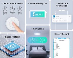 SONOFF smart διακόπτης SNZB-01P, μπαταρίας, Zigbee