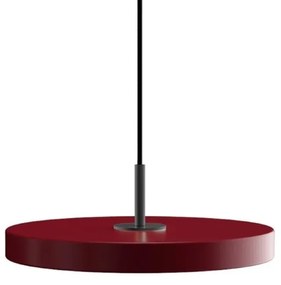 Φωτιστικό Οροφής Asteria Plus Mini Black 2291C4175 Φ31x10.5cm Led 1200lm 18W 2400-3000k Ruby Red Umage
