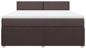 ΚΡΕΒΑΤΙ BOXSPRING ΜΕ ΣΤΡΩΜΑ ΣΚΟΥΡΟ ΚΑΦΕ 180X200 ΕΚ ΥΦΑΣΜΑΤΙΝΟ 3289831