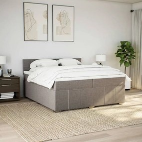 ΚΡΕΒΑΤΙ BOXSPRING ΜΕ ΣΤΡΩΜΑ TAUPE 200X200 ΕΚ. ΥΦΑΣΜΑΤΙΝΟ 3289479