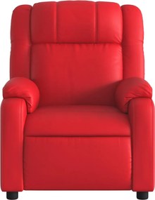 vidaXL Πολυθρόνα Μασάζ Ανακλινόμενη Κόκκινη από Συνθετικό Δέρμα