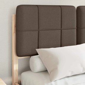 vidaXL Σκελετός Κρεβατιού με Επενδεδυμένο Κεφαλάρι Taupe 120 x 190 cm