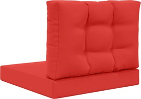 vidaXL Μαξιλάρι Καναπέ Εξωτερικού Χώρου 2 pcs Κόκκινο Πολυεστέρας