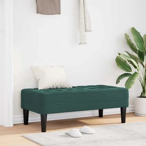 vidaXL Παγκάκι Σκούρο Πράσινο 113x57x39 εκ. Βελούδο