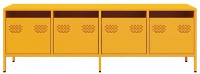 Έπιπλο Τηλεόρασης Μουσταρδί 135x39x43,5 εκ Ατσάλι Ψυχρής Έλασης - Κίτρινο
