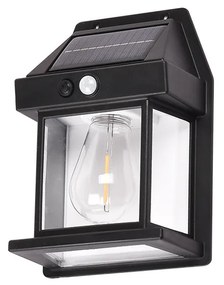 Faber-LED 3W 3CCT Solar Wall Light in Black Color (80204411S)