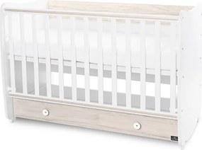 BED DREAM  60/120 WHITE/LIGHT OAK NEW