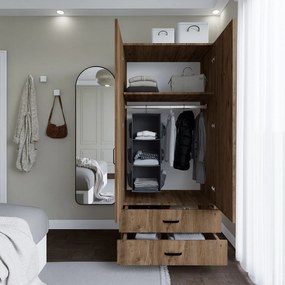 Διφυλλη Ντουλαπα Πευκο Atlantic YAMON 1600 47x80x182