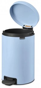 Κάδος απορριμμάτων με πεντάλ Brabantia NewIcon 1005532, 12 l, Ομαλό κλείσιμο, Αντιολισθητική βάση, γαλάζιο χρώμα