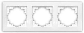 Πλαίσιο Διακόπτη Πρίζας Τριπλό Lumen-15-0320-Λευκό 15-0320