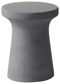 Ε6205 CONCRETE Σκαμπό Κήπου - Βεράντας, Cement Grey  Φ 35cm H.45cm Γκρι,  Artificial Cement (Recyclable), , 1 Τεμάχιο