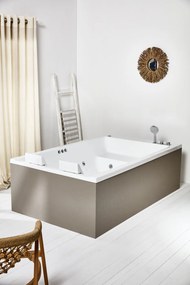 Acrilan Lona White Gloss - Μπανιέρα Υδρομασάζ 200x140 εκ - Maxxcoat, Αερομασάζ