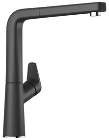 Blanco Avona-S SILGRANIT®-Look Anthracite Μπαταρία Κουζίνας με Περιστρεφόμενο Ρουξούνι και Αποσπώμενο ντους
