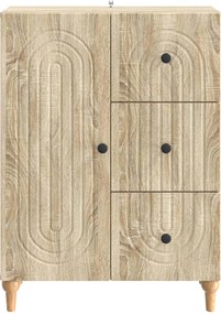 vidaXL Πλαϊνό γραφείο Sonoma Δρυς 66 x 34,5 x 90 εκ Επεξεργασμένο Ξύλο