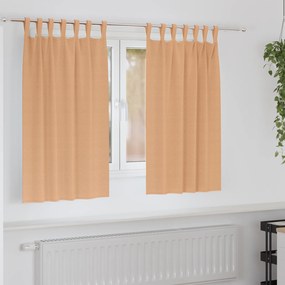 vidaXL Κουρτίνες συσκότισης 2 pcs Ανοιχτό καφέ 140 x 140 cm
