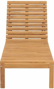 vidaXL Ξαπλώστρες 2 τεμ. από Μασίφ Ξύλο Teak