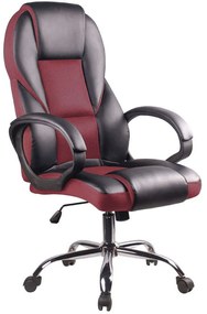 Καρέκλα Γραφείου 093-16-079 61x70x111/120cm Black-Bordo