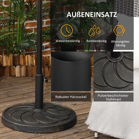 Βάση ομπρέλας, αδιάβροχη, Ø53 x 33H cm, μαύρο