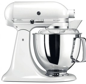 KitchenAid 5KSM175PSEWH Κουζινομηχανή 300W με Ανοξείδωτο Κάδο 4.8lt, Λευκό