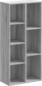 vidaXL Βιβλιοθήκη Γκρι Sonoma 50x25x105 εκ. από Επεξεργ. Ξύλο