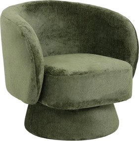 Πολυθρόνα περιστρεφόμενη Kreslo ύφασμα σε χακί απόχρωση 78x81x77εκ 78x81x77 εκ.