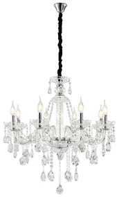 Artekko Chandelier Zara Πολυέλαιος 8φωτος Διάφανο Κρύσταλλο (70x70x70)cm Artekko 023-3022