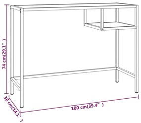 ΓΡΑΦΕΙΟ ΥΠΟΛΟΓΙΣΤΗ ΛΕΥΚΟ ΌΨΗ ΜΑΡΜΑΡΟΥ 100X36X74 ΕΚ ΨΗΜΕΝΟ ΓΥΑΛΙ 331624