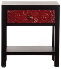 Artekko Artekko Chinoise Handmade Flower Bed Side Table with 1 Drawer (47x34x50) 305-2153