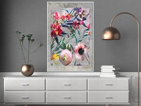 Αφίσα - Scattered Flowers - 20x30 - Μαύρο - Με πασπαρτού