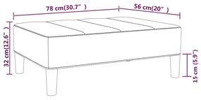 Υποπόδιο Taupe 78 x 56 x 32 εκ. Υφασμάτινο - Μπεζ-Γκρι