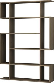 Βιβλιοθήκη Clint Megapap χρώμα καρυδί 108,5x25,5x161εκ.