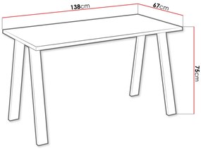 Τραπέζι Kleo-Leuko-138 x 67