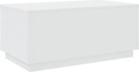 vidaXL Τραπεζάκι Σαλονιού με LED Λευκό 90 x 50 x 40 εκ.