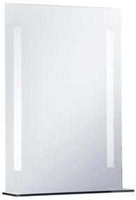 vidaXL Καθρέφτης Μπάνιου Τοίχου με LED & Ράφι 50 x 70 εκ.