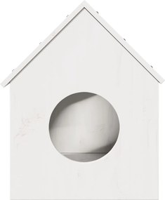 vidaXL σπιτάκι για γάτες λευκό 41x50x50 cm από μασίφ ξύλο πεύκο