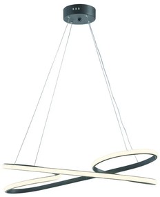 Arkolight Μοντέρνο Φωτιστικό Κρεμαστό LED 42W 4000K Φ60xY120cm Γραφίτης 1716-8/60