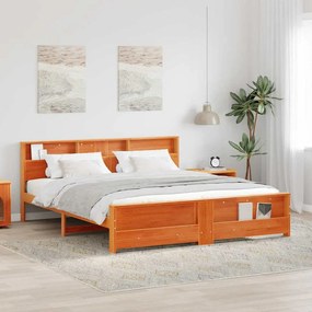 vidaXL Σκελετός Κρεβατιού Καφέ κεριού 180 x 200 cm Μασίφ ξύλο πεύκου