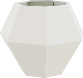 vidaXL Γλάστρα 2 pcs Λευκό 75 x 75 x 60 εκ Ατσάλι