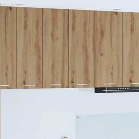 vidaXL Κρεμαστό ντουλάπι Χειροποίητη Δρυς και Λευκό 30 x 31 x 80 εκ.