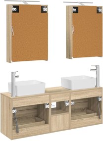 vidaXL Σετ Επίπλων Μπάνιου 5 pcs Sonoma Δρυς