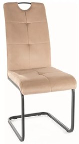 KRZESŁO AXO VELVET CZARNY STELAŻ/BEŻ BLUVEL 28 DIOMMI-80-2642